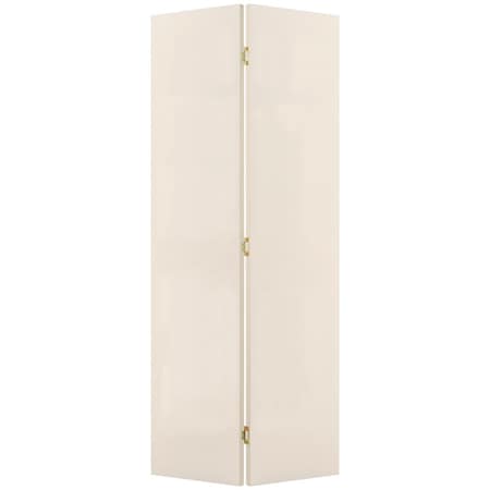 Codel Doors 36" x 80" Primed Hardboard Hollow Core Flush Bifold Door and Hardware 3068FHCPHBBF